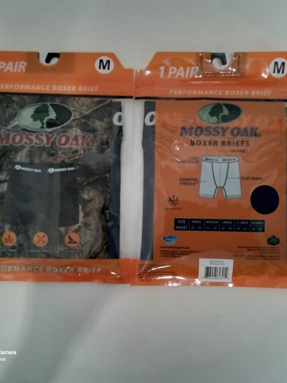 2 Packs Mossy Oak Camo Logo Waistband Stretch Performance Soft Boxer Brief NEW
